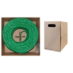 10X6-051SH 1000ft Bulk Cat5e Green Ethernet Cable Stranded UTP (Unshielded Twisted Pair) Pullbox