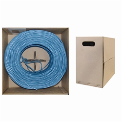 10X6-061SH 1000ft Bulk Cat5e Blue Ethernet Cable Stranded UTP (Unshielded Twisted Pair) Pullbox