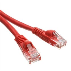 WholesaleCables.com 10X6-071HD 100ft Cat5e Red Ethernet Patch Cable Snagless/Molded Boot