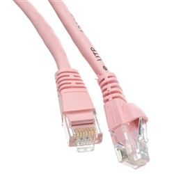 10X6-07214 14ft Cat5e Pink Ethernet Patch Cable Snagless/Molded Boot
