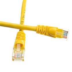 WholesaleCables.com 10X6-08101 1ft Cat5e Yellow Ethernet Patch Cable Snagless/Molded Boot