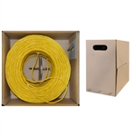 10X6-081SH 1000ft Bulk Cat5e Yellow Ethernet Cable Stranded UTP (Unshielded Twisted Pair) Pullbox