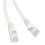 10X6-09101 1ft Cat5e White Ethernet Patch Cable Snagless/Molded Boot