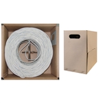 WholesaleCables.com 10X6-091TH 1000ft Bulk Cat5e White Ethernet Cable Solid UTP (Unshielded Twisted Pair) Pullbox