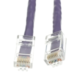 WholesaleCables.com 10X6-14100.5 6inch Cat5e Purple Ethernet Patch Cable Bootless