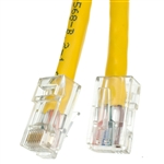 WholesaleCables.com 10X6-18100.5 6inch Cat5e Yellow Ethernet Patch Cable Bootless