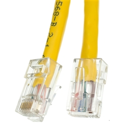 WholesaleCables.com 10X6-18106 6ft Cat5e Yellow Ethernet Patch Cable Bootless
