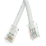 WholesaleCables.com 10X6-19101 1ft Cat5e White Ethernet Patch Cable Bootless