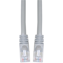 WholesaleCables.com 10X6-33107 7ft Cat5e Gray Ethernet Crossover Cable Snagless/Molded Boot