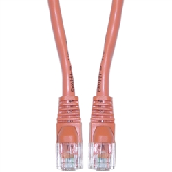 WholesaleCables.com 10X6-33301 1ft Cat5e Orange Ethernet Crossover Cable Snagless/Molded Boot