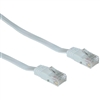 WholesaleCables.com 10X6-69101 1ft Cat5e White Flat Ethernet Patch Cable 32 AWG