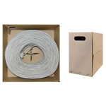 WholesaleCables.com 10X8-021SH 1000ft Bulk Cat6 Gray Ethernet Cable Stranded UTP (Unshielded Twisted Pair) Pullbox