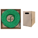 WholesaleCables.com 10X8-051TH 1000ft Bulk Cat6 Green Ethernet Cable Solid UTP (Unshielded Twisted Pair) Pullbox