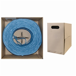 10X8-061TH 1000ft Bulk Cat6 Blue Ethernet Cable Solid UTP (Unshielded Twisted Pair) Pullbox