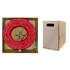 WholesaleCables.com 10X8-071TH 1000ft Bulk Cat6 Red Ethernet Cable Solid UTP (Unshielded Twisted Pair) Pullbox