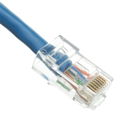 WholesaleCables.com 10X8-16101 1ft Cat6 Blue Ethernet Patch Cable Bootless