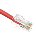 WholesaleCables.com 10X8-17101 1ft Cat6 Red Ethernet Patch Cable Bootless