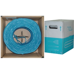 10X8-561SH 1000ft Bulk Shielded Cat6 Blue Ethernet Cable STP (Shielded Twisted Pair) Stranded Pullbox