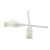 10X8-89107  7ft Slim Cat6 Ethernet Patch Cable Snagless Boot white