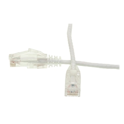 10X8-89115 15ft Cat6 White Slim Ethernet Patch Cable Snagless/Molded Boot