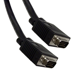 WholesaleCables.com 11H1-20175 75ft Plenum VGA Cable Black HD15 Male Coaxial Construction Shielded