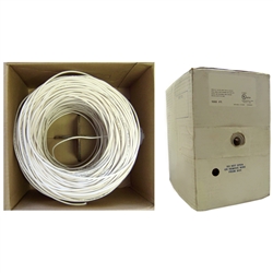 WholesaleCables.com 11K4-0291SH 1000ft Plenum Security Cable White 22/2 (22 AWG 2 Conductor) Stranded CMP Pullbox