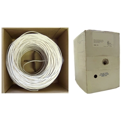 WholesaleCables.com 11K4-5491SH 1000ft Shielded Plenum Security Cable White 22/4 (22 AWG 4 Conductor) Stranded CMP Pullbox