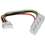 11W3-05206 6inch 4 Pin Molex to Floppy Power Cable 5.25 inch Male to 3.5 inch Female