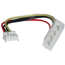 11W3-05206 6inch 4 Pin Molex to Floppy Power Cable 5.25 inch Male to 3.5 inch Female