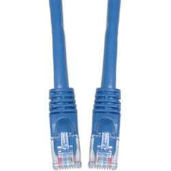 WholesaleCables.com 13X6-06107 7ft Cat6a Blue Ethernet Patch Cable Snagless/Molded Boot 500 MHz