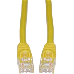 WholesaleCables.com 13X6-08101 1ft Cat6a Yellow Ethernet Patch Cable Snagless/Molded Boot 500 MHz