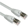 WholesaleCables.com 13X6-52107 7ft Shielded Cat6a Gray Ethernet Patch Cable Snagless/Molded Boot 500 MHz