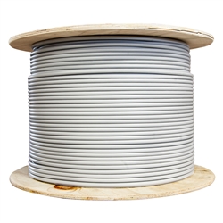 13X6-521MH 1000ft Cat6a S/FTP Stranded Network Cable, Gray, Spool