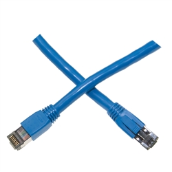 13X6-56103 3ft Cat8 Blue S/FTP Ethernet Patch Cable, Molded Boot, 40Gbps - 2000MHz, 4-Pair 24AWG Copper, RJ45 Male