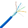 13X6-561NH 1000ft Bulk Shielded Cat6a Blue Ethernet Cable, 10 gig Solid, 500 Mhz, 23 AWG, Spool