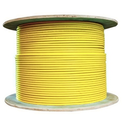 13X6-581NH - 1000ft 10-Gbit Cat6a Shielded Solid Ethernet Cable Yellow Spool