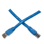 13X8-56102 - 2ft Cat8 Blue Copper Ethernet Cable, 40Gbps - 2000MHz