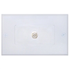 WholesaleCables.com 200-253WH White Decora Wall Plate with F-pin Coupler F-pin Female