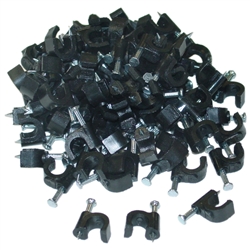 200-960 100 pieces RG6 Cable Clip Black