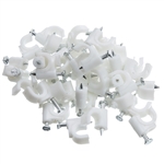 200-961 100 pieces RG6 Cable Clip White