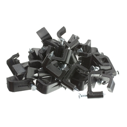 200-962 100 pieces RG6 Dual Cable Clip Black