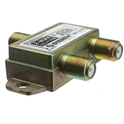 WholesaleCables.com 201-232 F-pin Coaxial Splitter 2 way 2 GHz 90 dB DC Passing on One Port