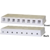 WholesaleCables.com 300-3148E Blank Surface Mount Box for Keystones 8 Hole White