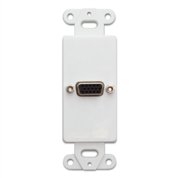 WholesaleCables.com 301-1001 Decora Wall Plate Insert White VGA Coupler HD15 Female