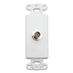 WholesaleCables.com 301-1002 Decora Wall Plate Insert White BNC Coupler BNC Female