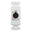 301-1003 Decora Wall Plate Insert White XLR Female to Solder Type