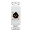 301-1004 Decora Wall Plate Insert White XLR Male to Solder Type