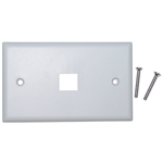 301-1K-W Keystone Wall Plate White 1 Hole Single Gang