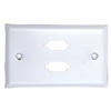 301-2-9 Wall Plate White 2 Port DB9 / HD15 (VGA) Single Gang Painted Stainless Steel