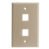 301-2K Keystone Wall Plate Beige 2 Hole Single Gang